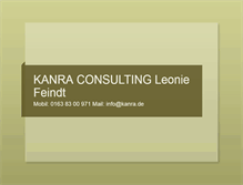 Tablet Screenshot of kanra.de